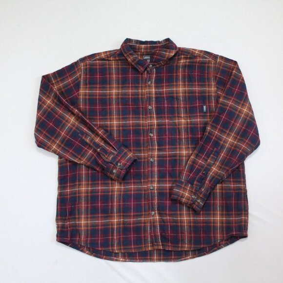 Eddie Bauer Men Red Blue Plaid Button Down Shirt Size XXL - Picture 1 of 7